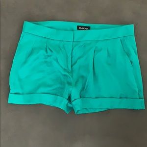 Green Bebe shorts. Like new